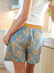 Dream On Cotton Boxer Shorts - Blue Willow Medallion