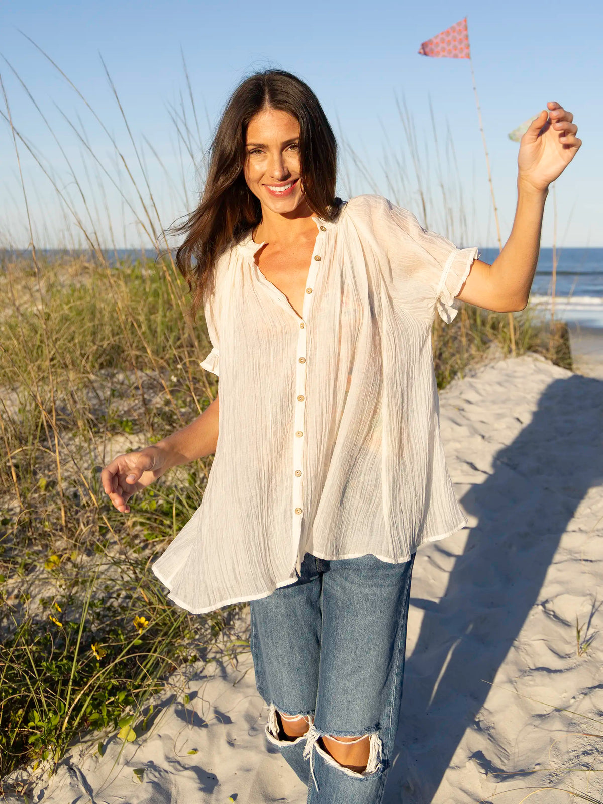 Sweetest Swing Top - Cream