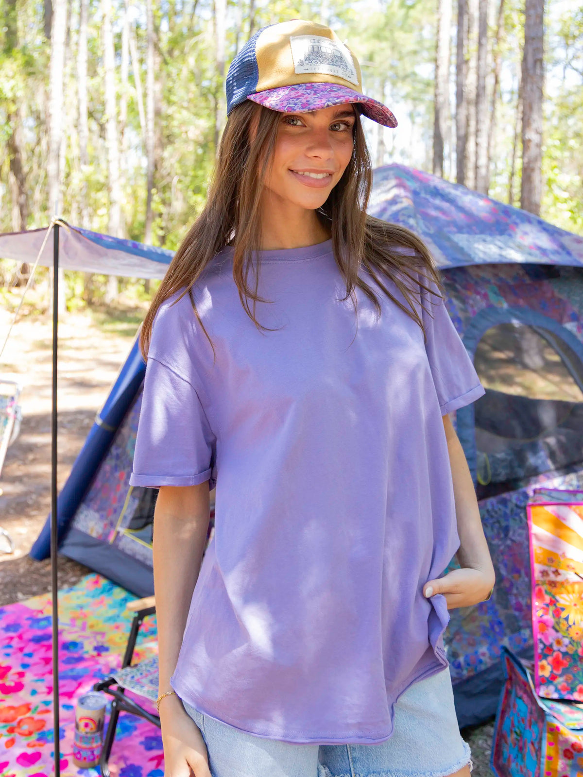 Take It In Cotton Tee - Lavender