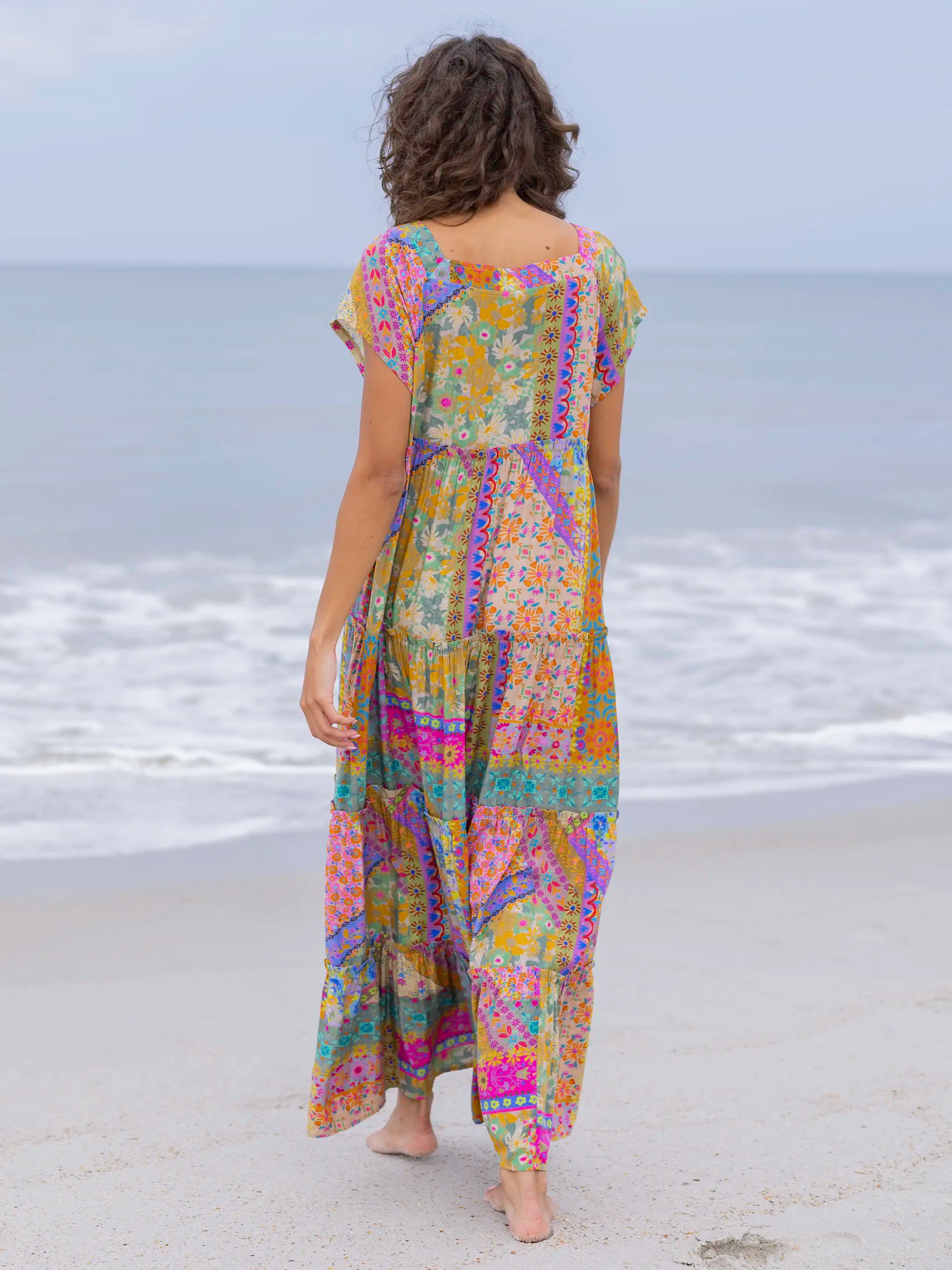 Berkley Maxi Dress - Folk Flower Patchwork