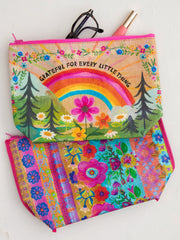 Recycled Zipper Pouch - Grateful