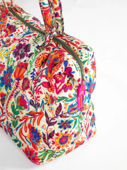 Puffy Weekender Bag - Rainbow Cream Floral