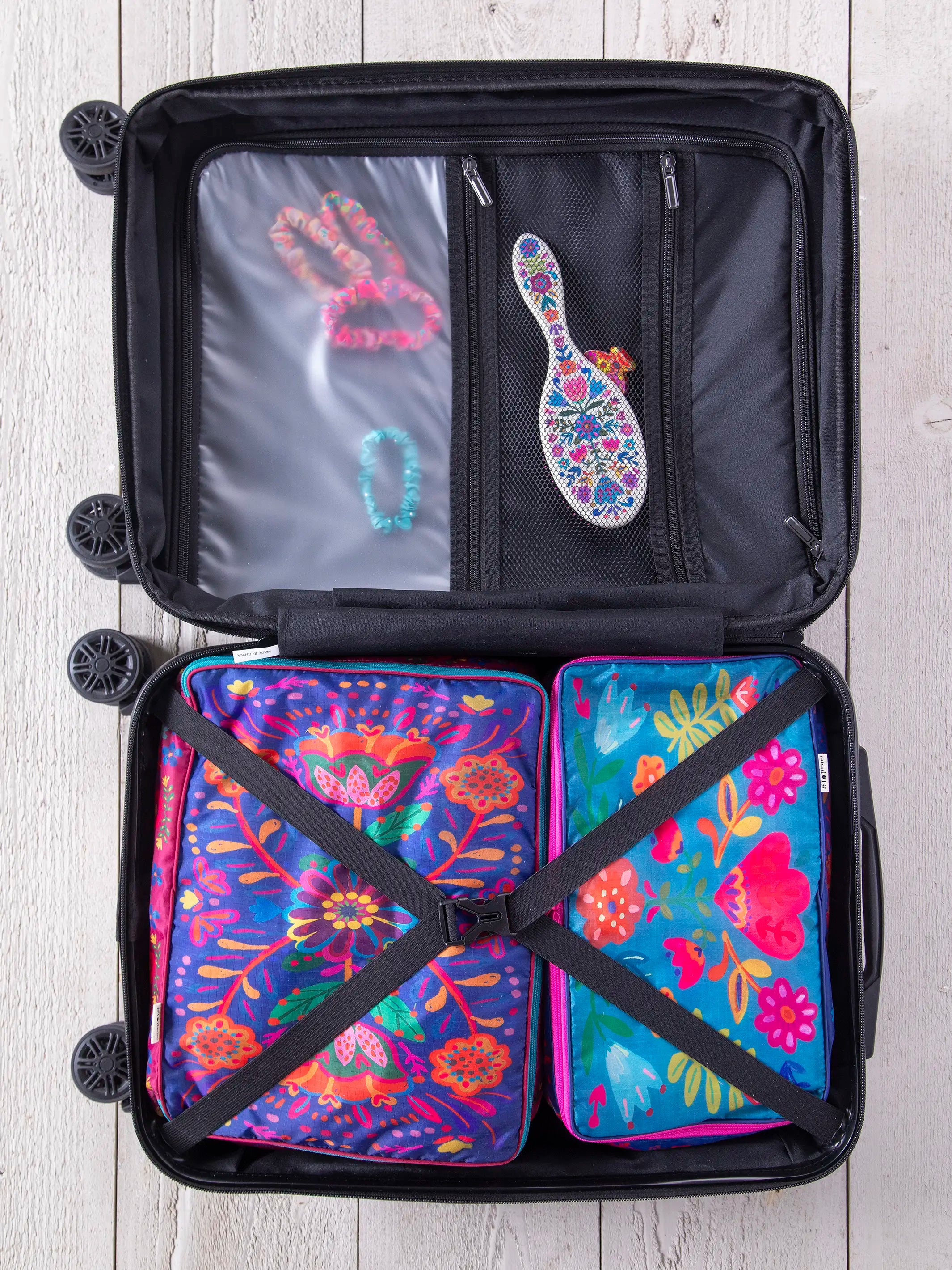 Travel Happy Carry-On Suitcase - Jewel Borders