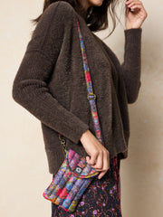 Puffy Phone Pouch - Dark Floral Garden