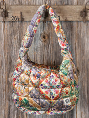 Puffy Velvet Fit-It-All Bag - Large Mandala Folk Patchwork