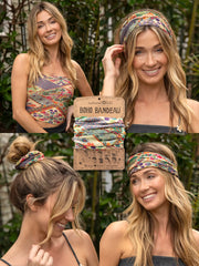 Full Boho Bandeau® Headband - Mandala Folk Patchwork