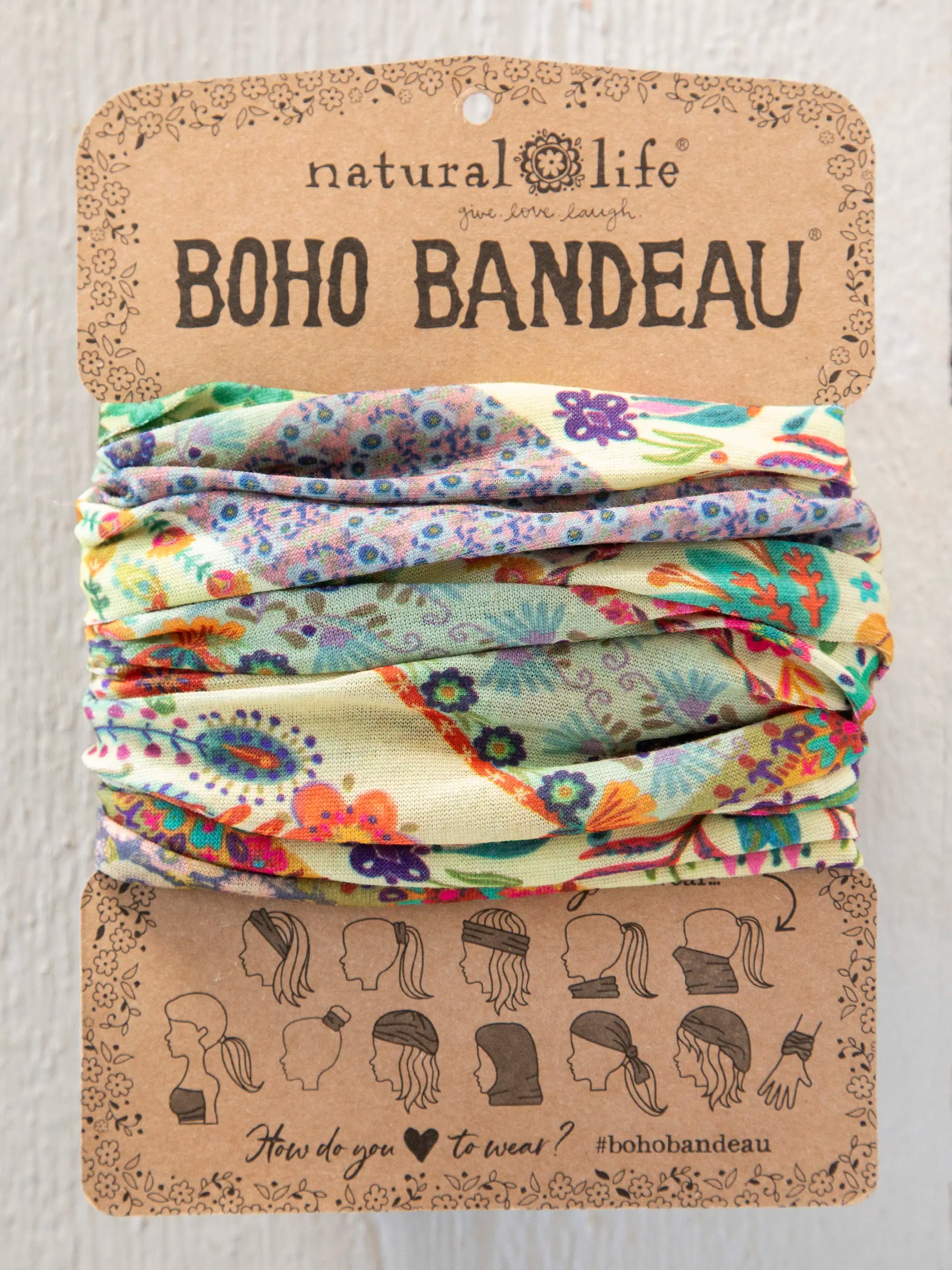 Full Boho Bandeau® Headband - Mandala Folk Patchwork