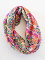 Full Boho Bandeau® Headband - Pink Floral Diamonds