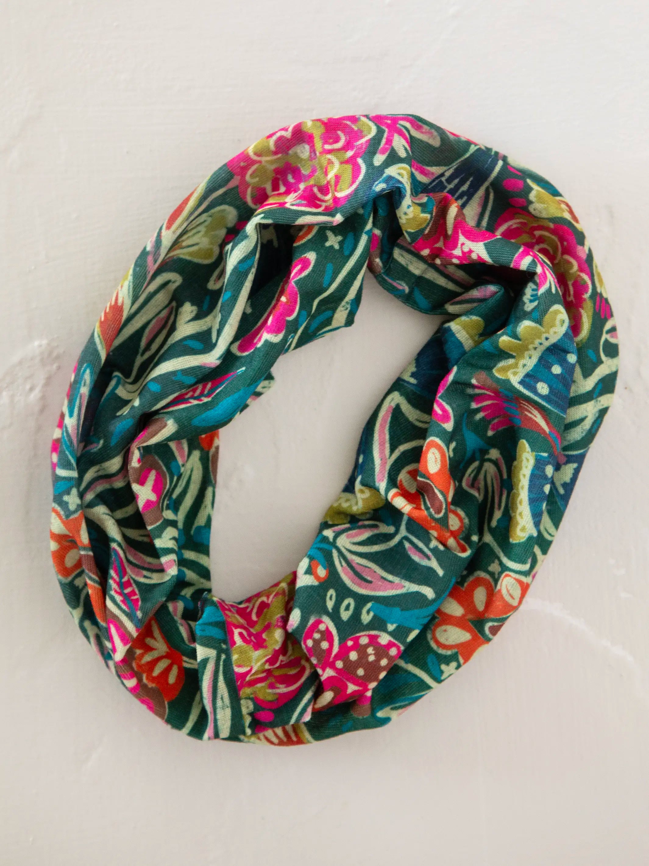 Half Boho Bandeau® Headband - Green Painterly Vines