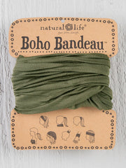 Solid Boho Bandeau® Headband - Olive