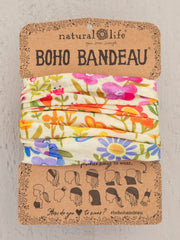 Full Boho Bandeau® Headband - Rainbow Flowers