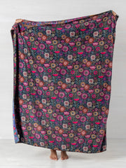 Double-Sided Cozy Throw Blanket - Cottage