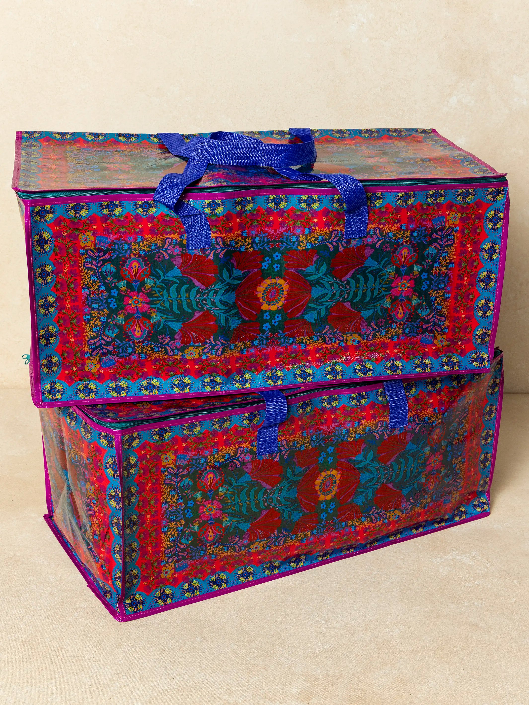 Better Than A Box Packing Tote Set - Red Folk Flower