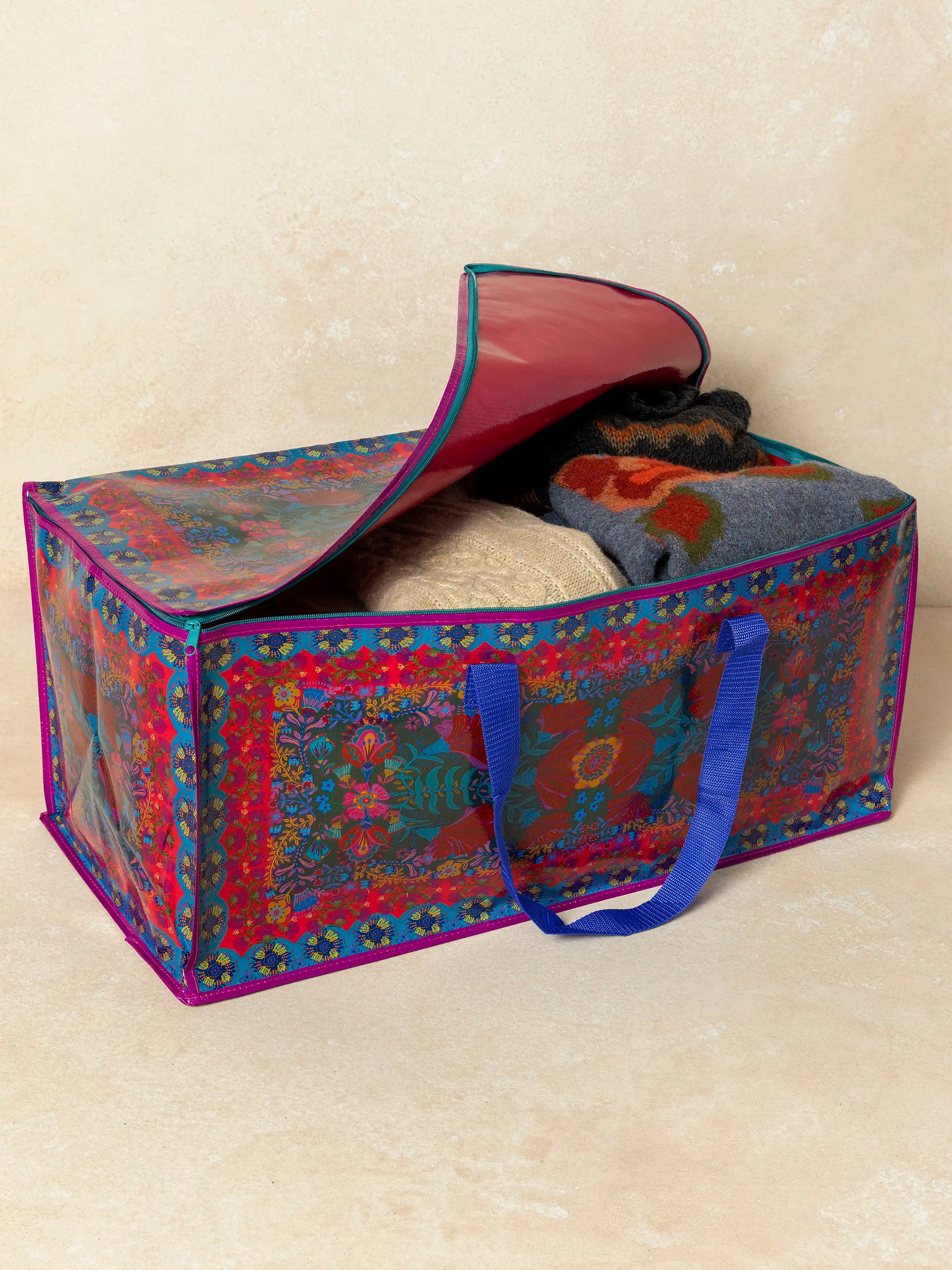 Better Than A Box Packing Tote Set - Red Folk Flower