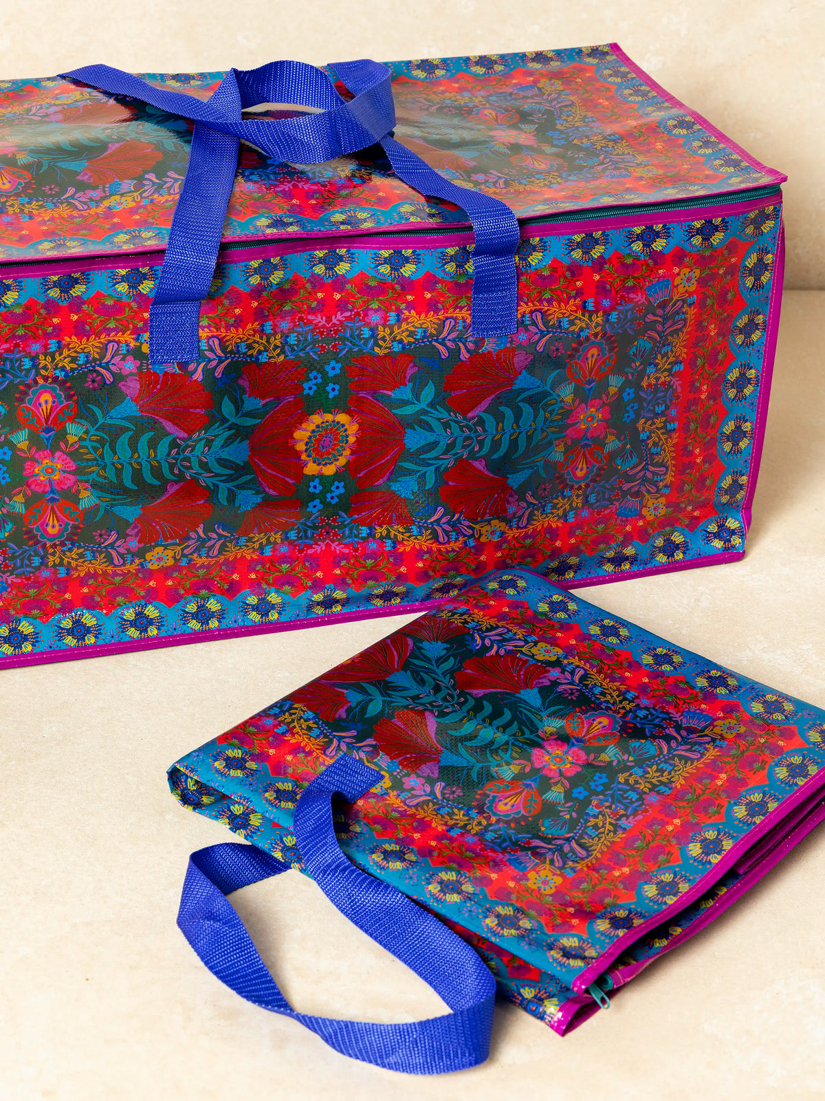 Better Than A Box Packing Tote Set - Red Folk Flower