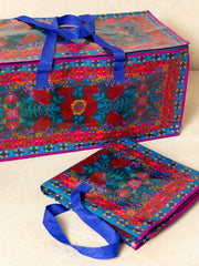 Better Than A Box Packing Tote Set - Red Folk Flower