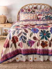 Bungalow Reversible Cotton Shams, Set of 2 - Jewel Garden