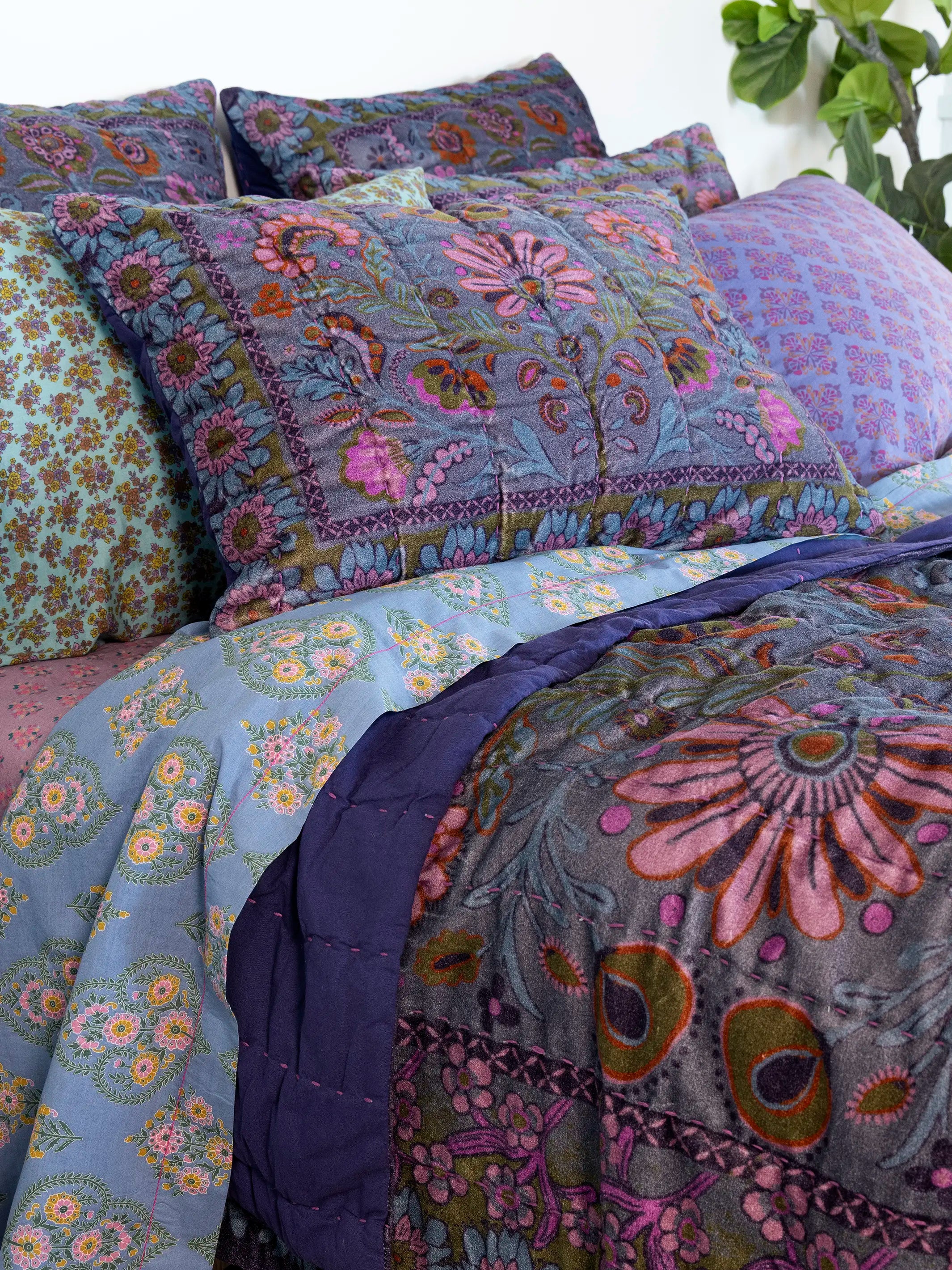 Velvet Shams, Set of 2 - Twilight