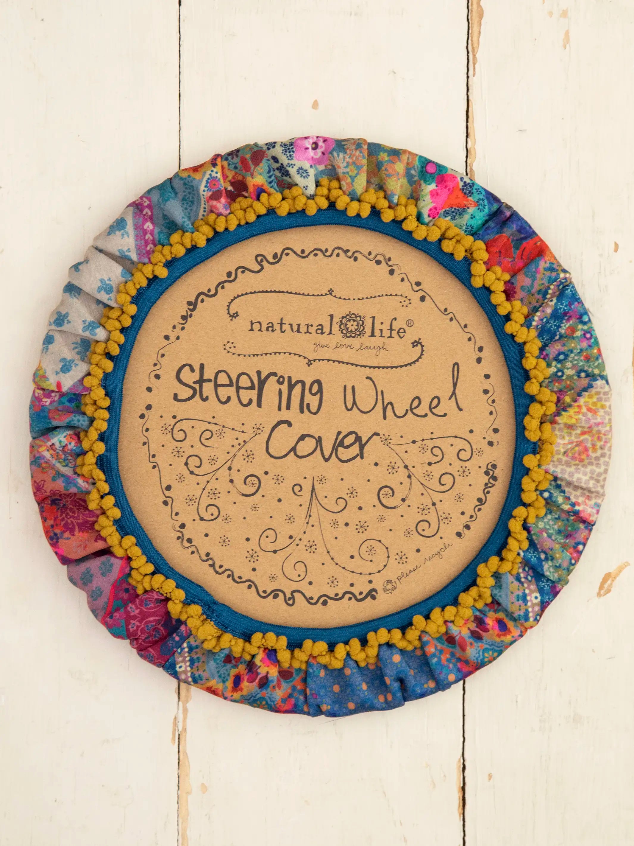 Steering Wheel Cover, 15" - Dark Turquoise