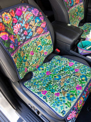 Car Seat Protector - Teal Navy Floral