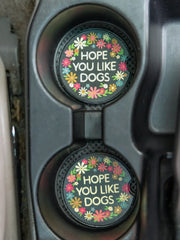 Car Coasters, Set of 2 - Hope You Like Dogs