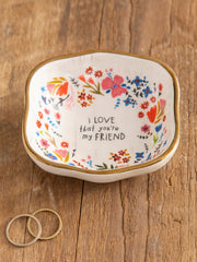 Antiqued Trinket Bowl - Friend