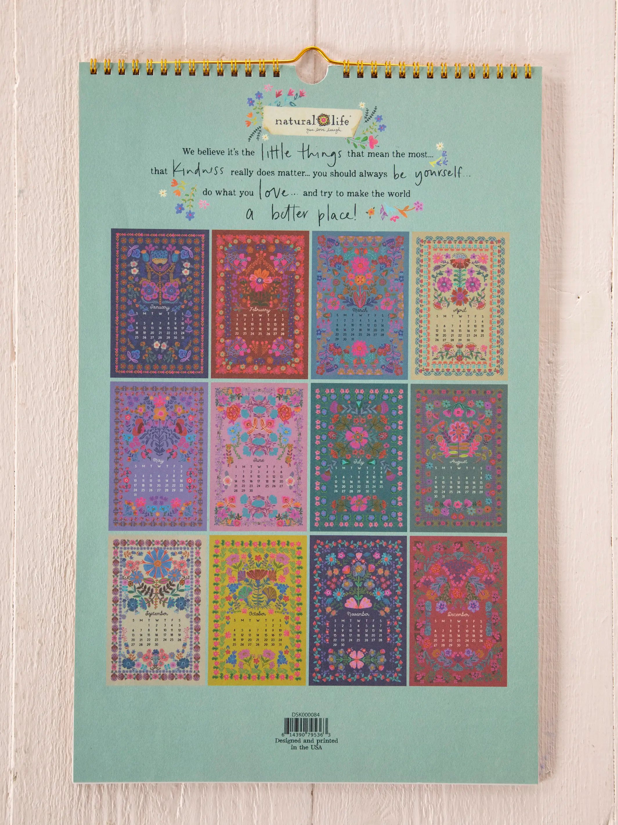 2026 Calendar - Navy Floral