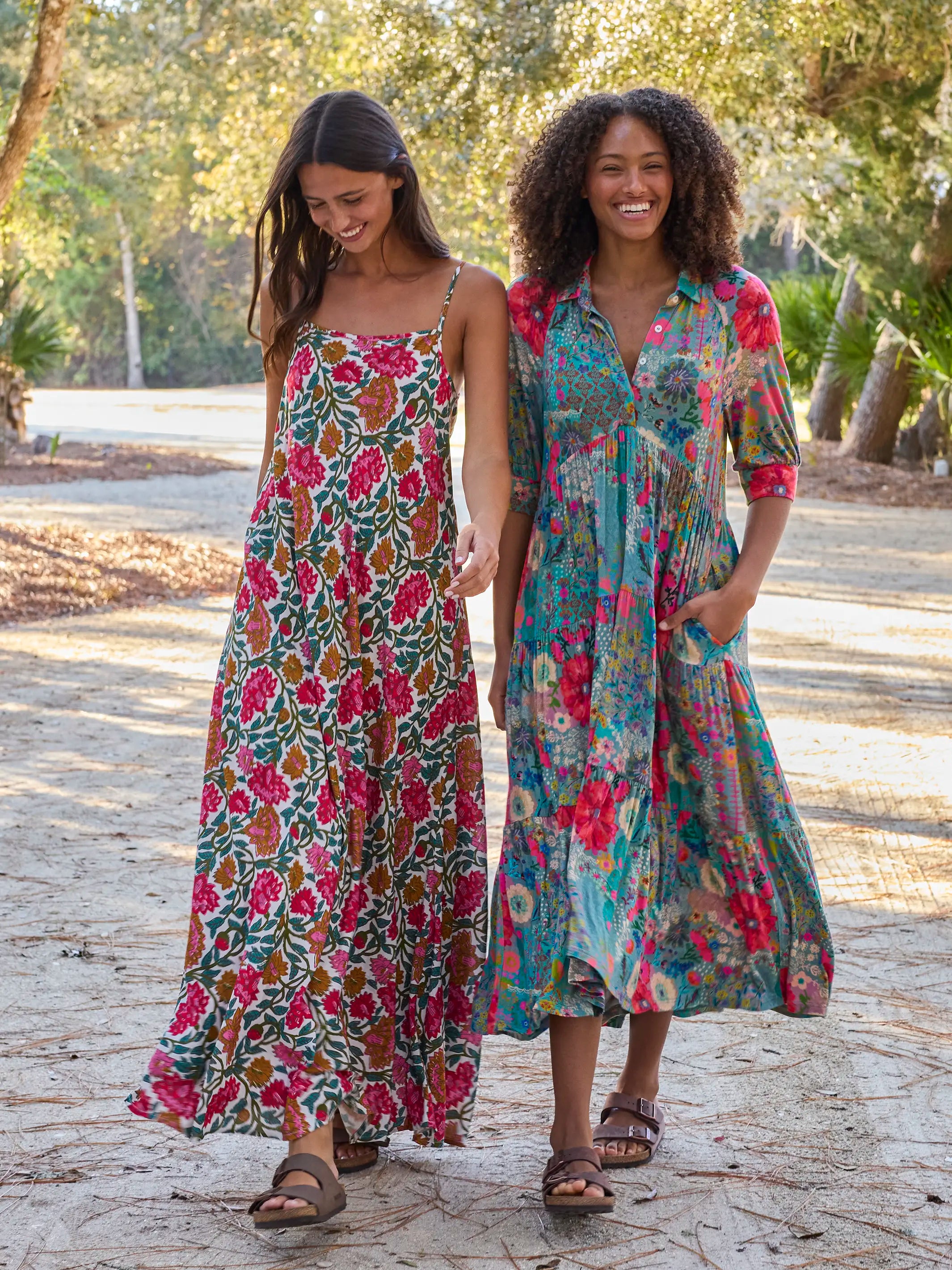 Amellia Maxi Dress - Lush Zinnias