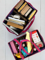 Heavy Duty Grocery & Go Bags, Set of 2 - Jewel Border