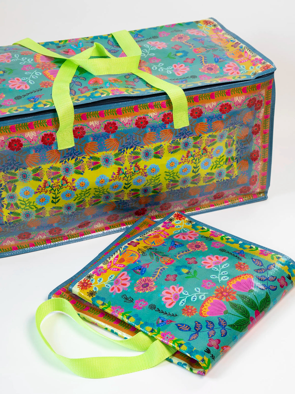 Better Than A Box Packing Tote Set - Teal Borders
