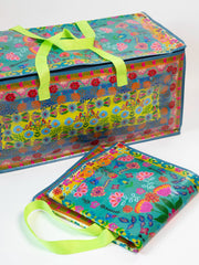 Better Than A Box Packing Tote Set - Teal Borders