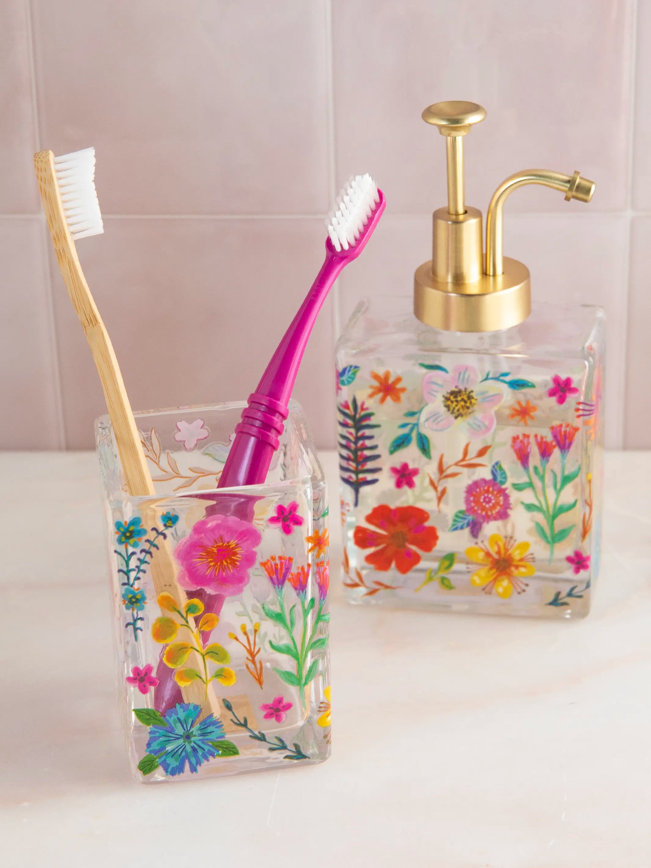 Bath Tumbler - Floral