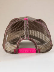 Canvas Trucker Hat - Teal Peace Sign