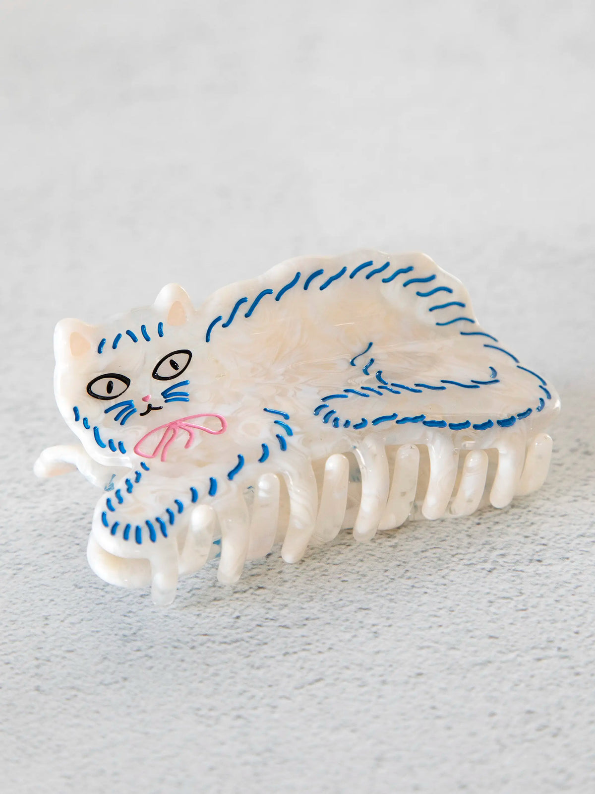 Icon Hair Claw - White Cat
