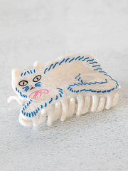 Icon Hair Claw - White Cat
