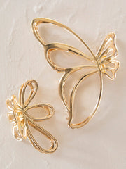 Butterfly Hair Claws, Set of 2 - Gold