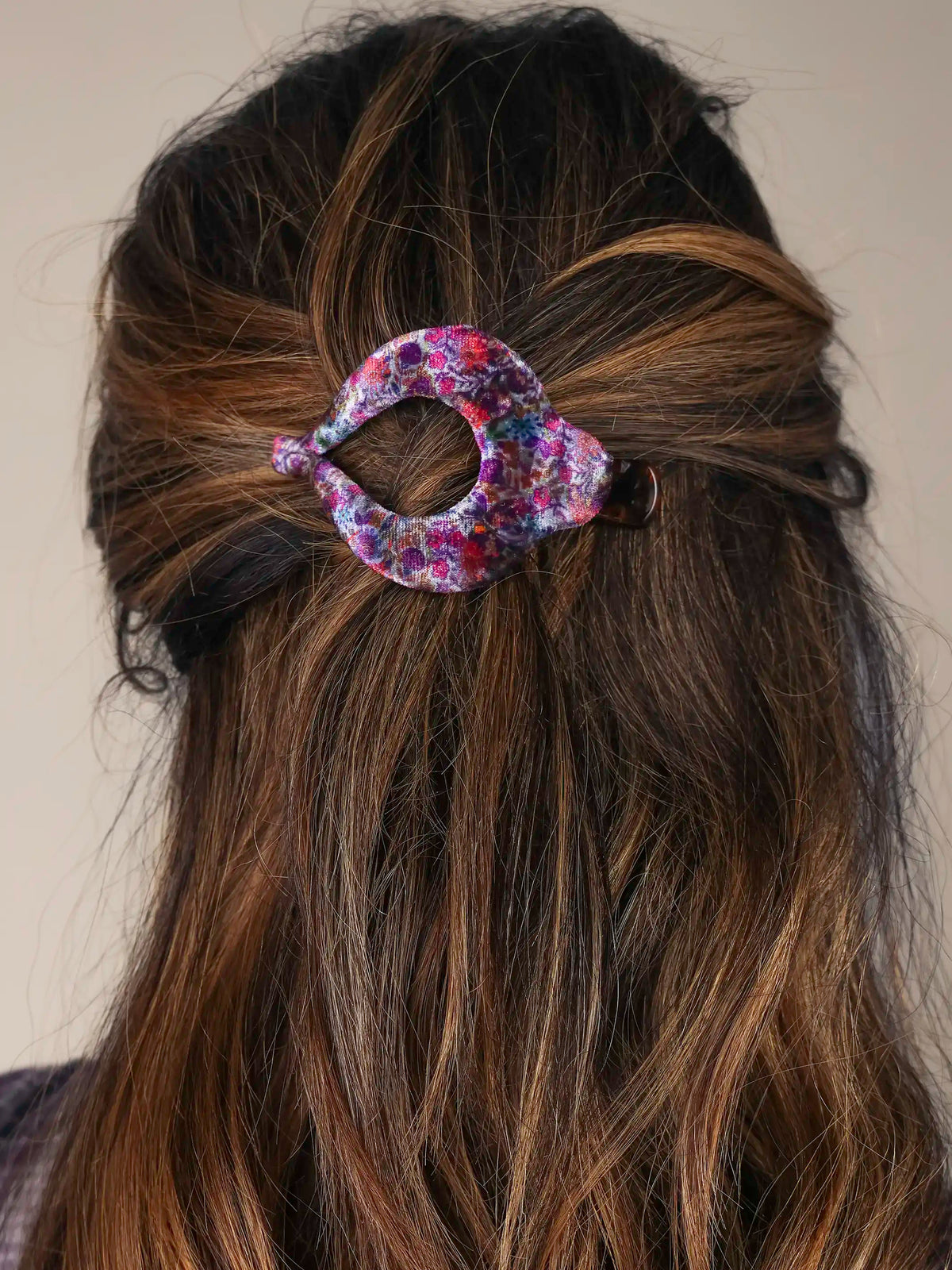 Boho Clip - Velvet Dark Purple Neon
