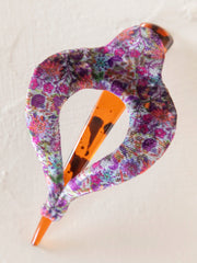 Boho Clip - Velvet Dark Purple Neon