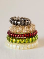 Barcelona Hair Bands, Set of 5 - Green