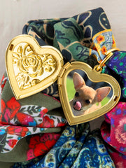 Locket Scrunchie - Bright Patchwork