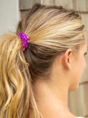 Mixed Print Scrunchies, Set of 5 - Pink