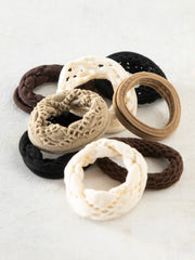 On The Run Hair Tie, Set of 8 - Black