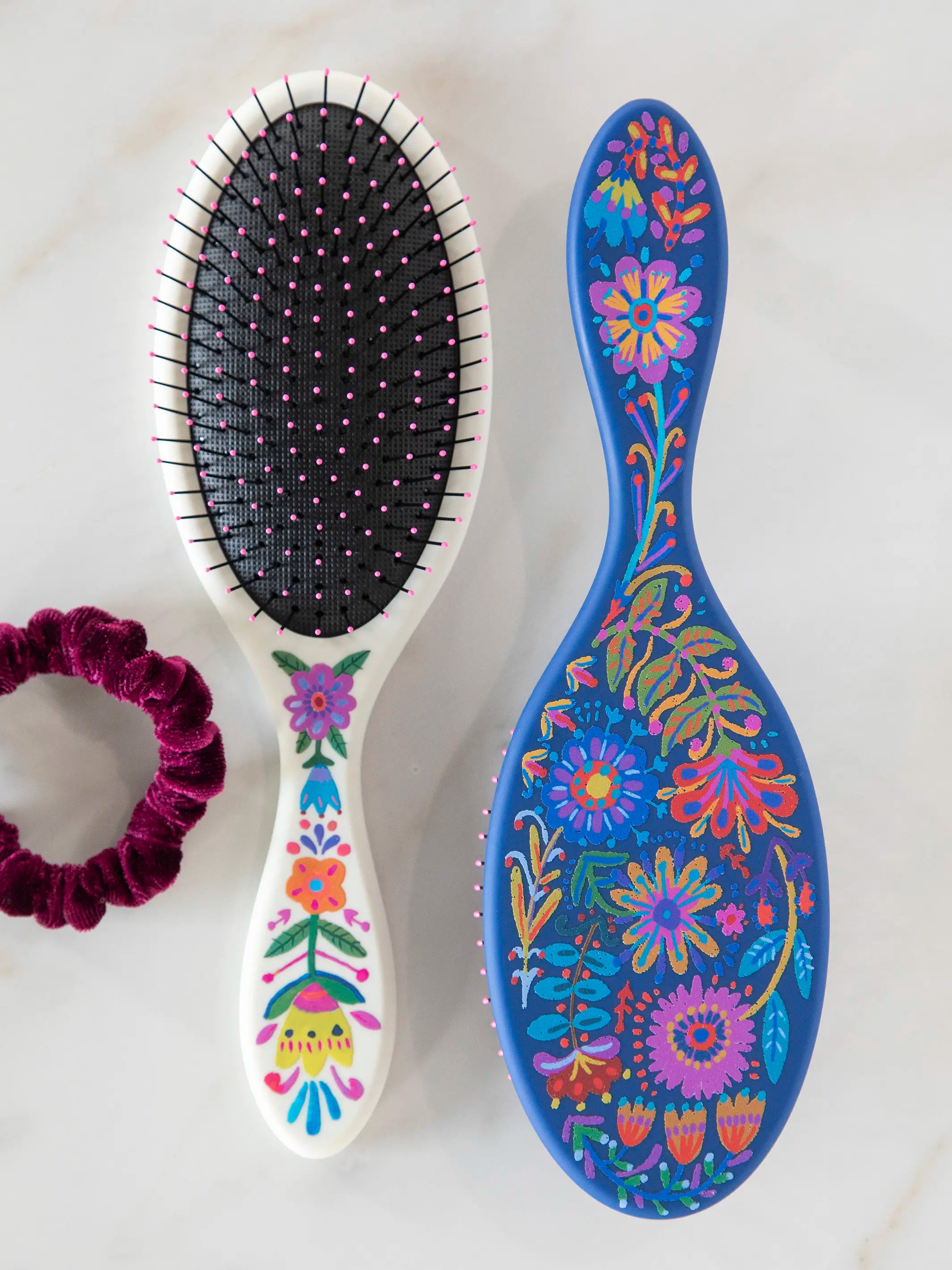 Wet / Dry Detangling Hairbrush - Navy