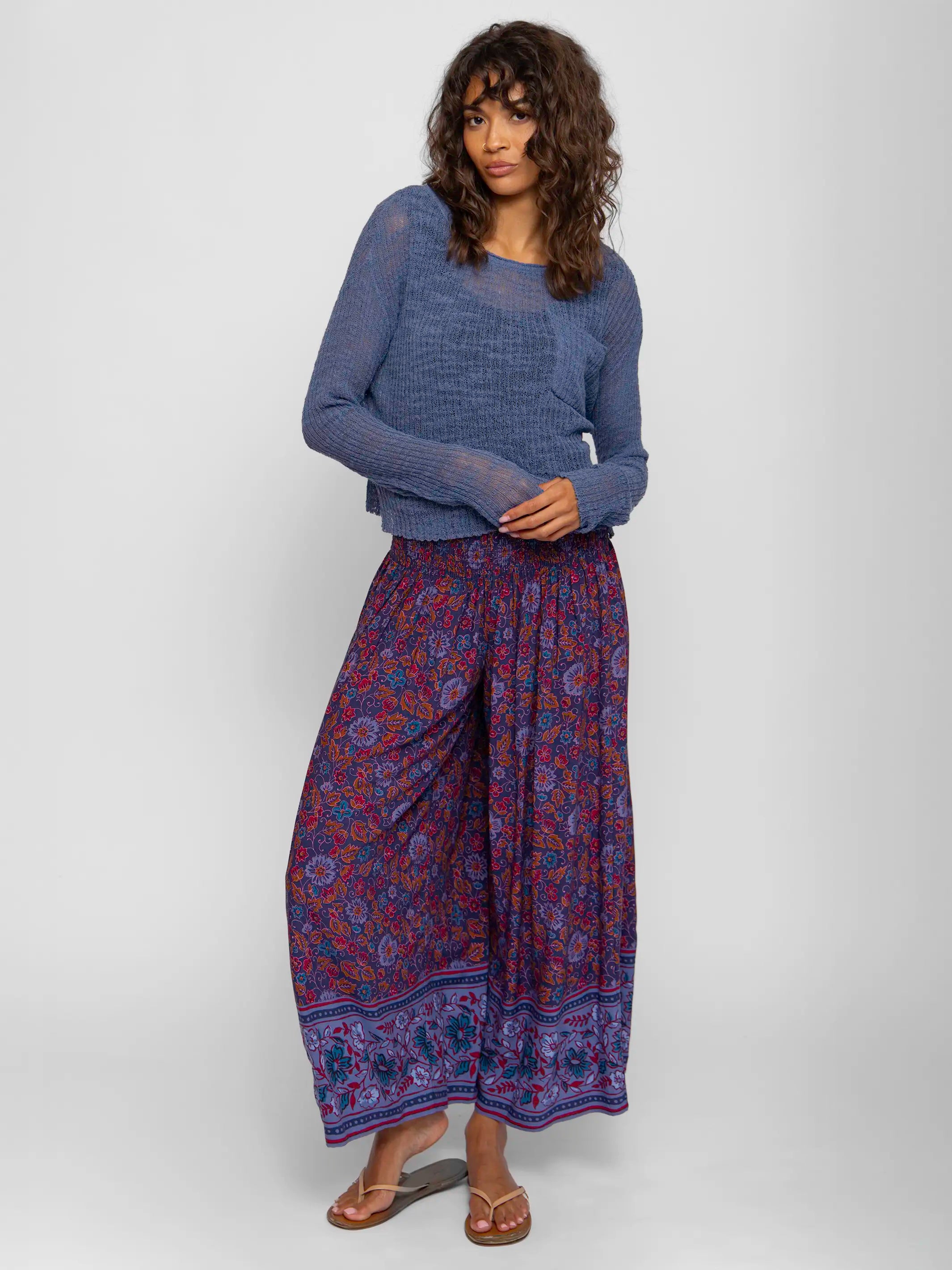 Patti Layering Sweater - Heather Blue