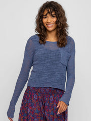 Patti Layering Sweater - Heather Blue
