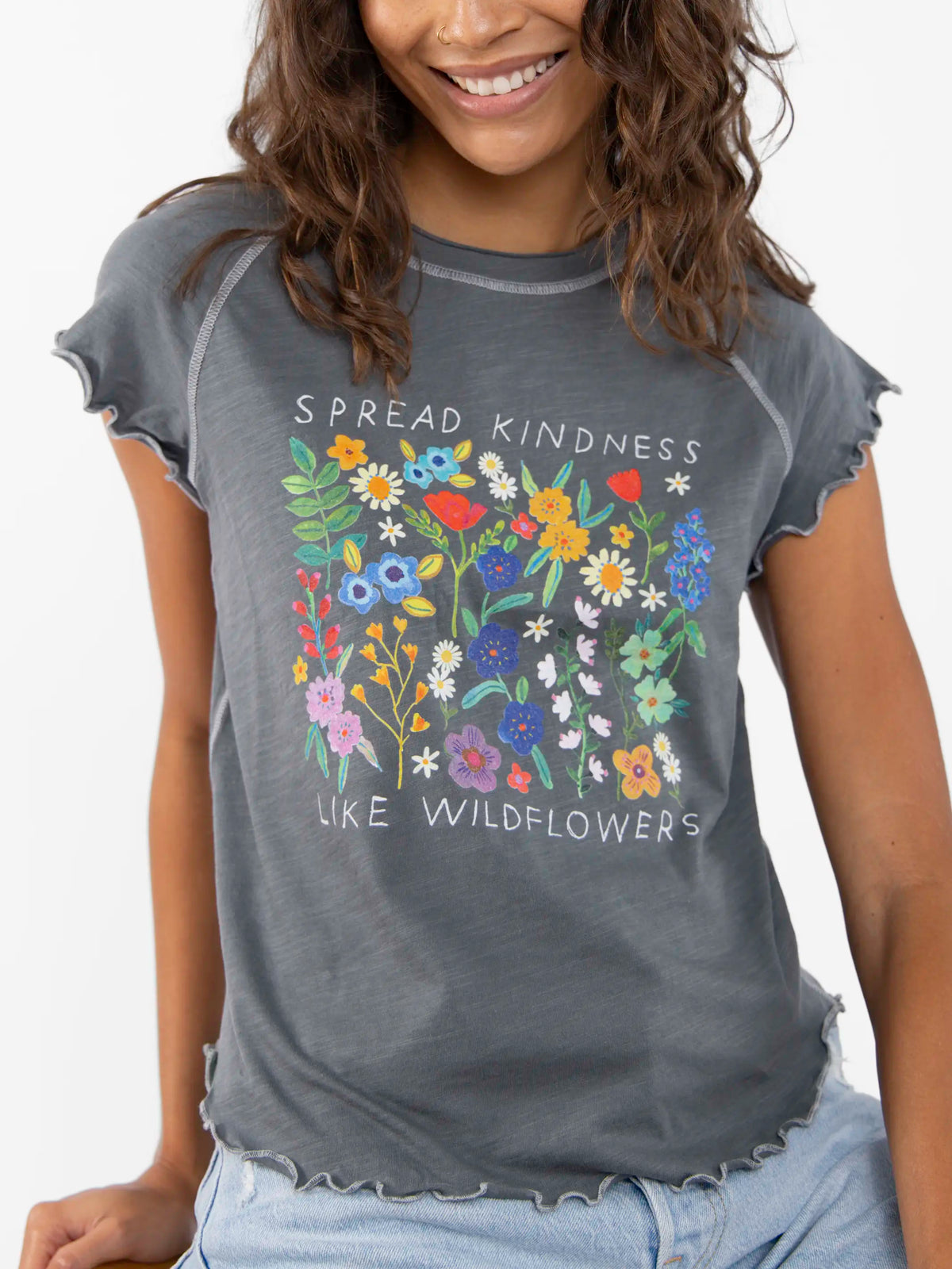 Lily Cotton Short Sleeve Tee Shirt - Spread Kindness