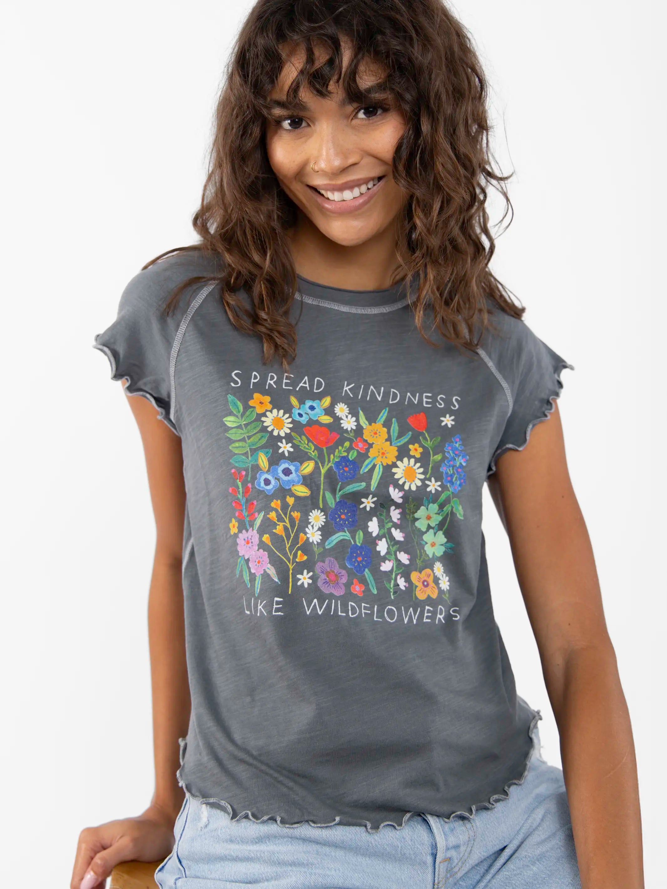 Lily Cotton Short Sleeve Tee Shirt - Spread Kindness
