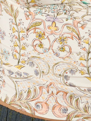 Deep V-Neck Cami - Meadow Whimsy Ivory