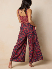 Sedona Jumpsuit - Ornate Paisley Navy