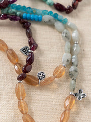 Beaded Necklace & Wrap Bracelet - Light